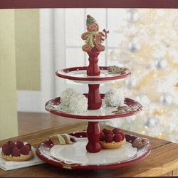 Christmas St. Nicholas Square® 3-Tiered Server 