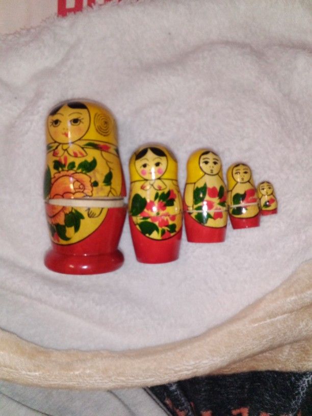 Antique Russian Matryoshka Doll (Nesting Doll)