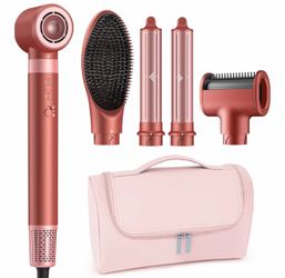 MESCOMB 5 in 1 High-Speed Hot Air Styler - Professional Frizz-Free Hair Dryer Brush, Fast Drying Hair Dryer, No Heat Damage Air Styler Wrap - Curl, Vo