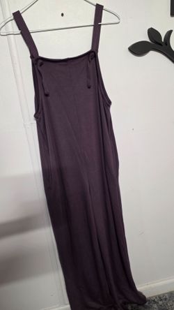 Purple Maxi Slip Dress with Tie Detail