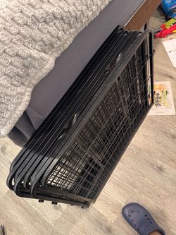 Black Folding Wire Dog Crate