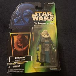 Action Figure NIB - Hasbro Green Star Wars Power of the Force Bib Fortuna