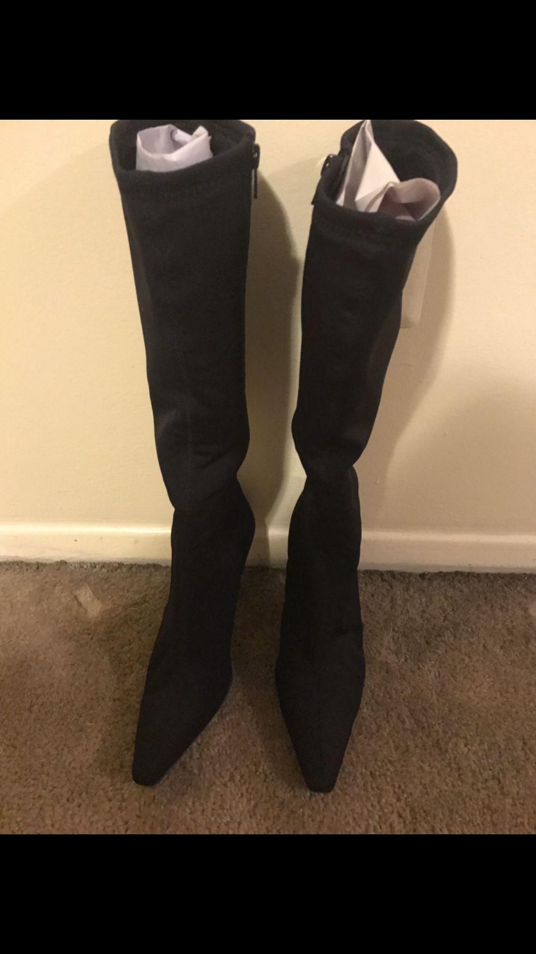 New Nine West ladies black boots size 71/2 click on my profile picture on this page to check out my other items message me if you interested