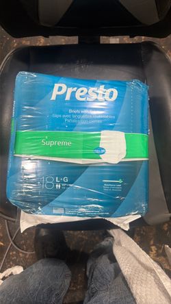 Presto Supreme Adult Briefs Size Large 18 Count