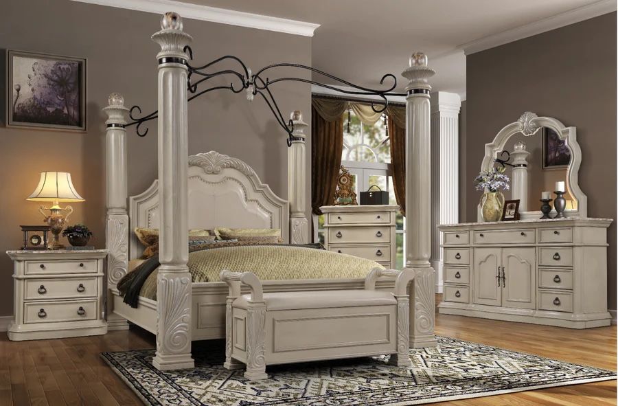 King size deals marble bedroom set