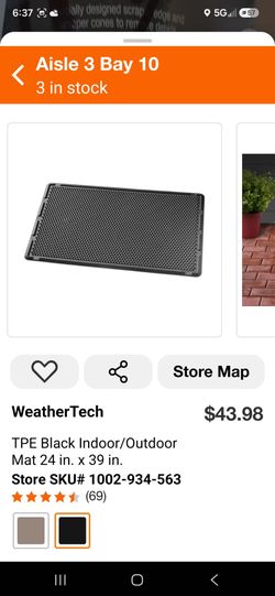 Weather Tech 24x39 Outdoor Mat Brand New (Price Is Firm)