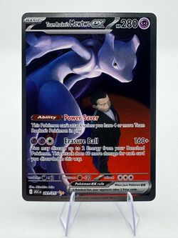 Team Rocket's Mewtwo ex Pokémon Card 281/217
