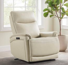 Sanders Leather Power Recliner With Power Headrest