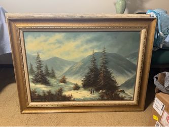 Oil painting in canvas