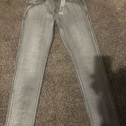 Gray sparkly jeans