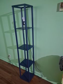 Grey wooden lamp