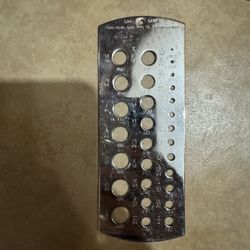 12092 1/16-to-1/2-Inch 29-Hole Steel Drill Bit Gauge