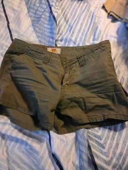 Route 66 Olive Green Casual Shorts