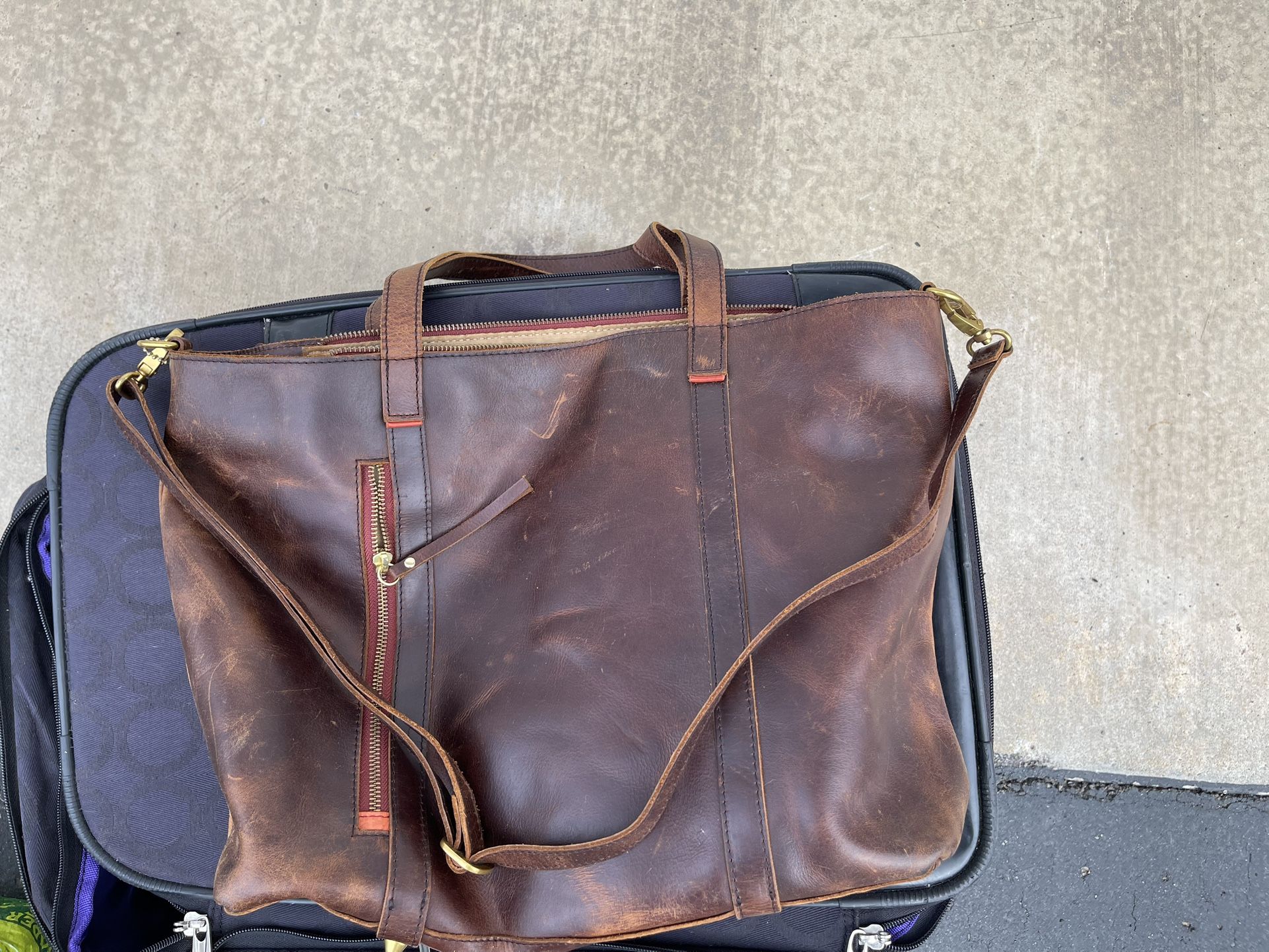 Osgoode Marley Brown Vintage Leather Messenger Bag