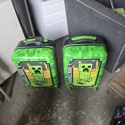2 Identical Minecraft Luggage 