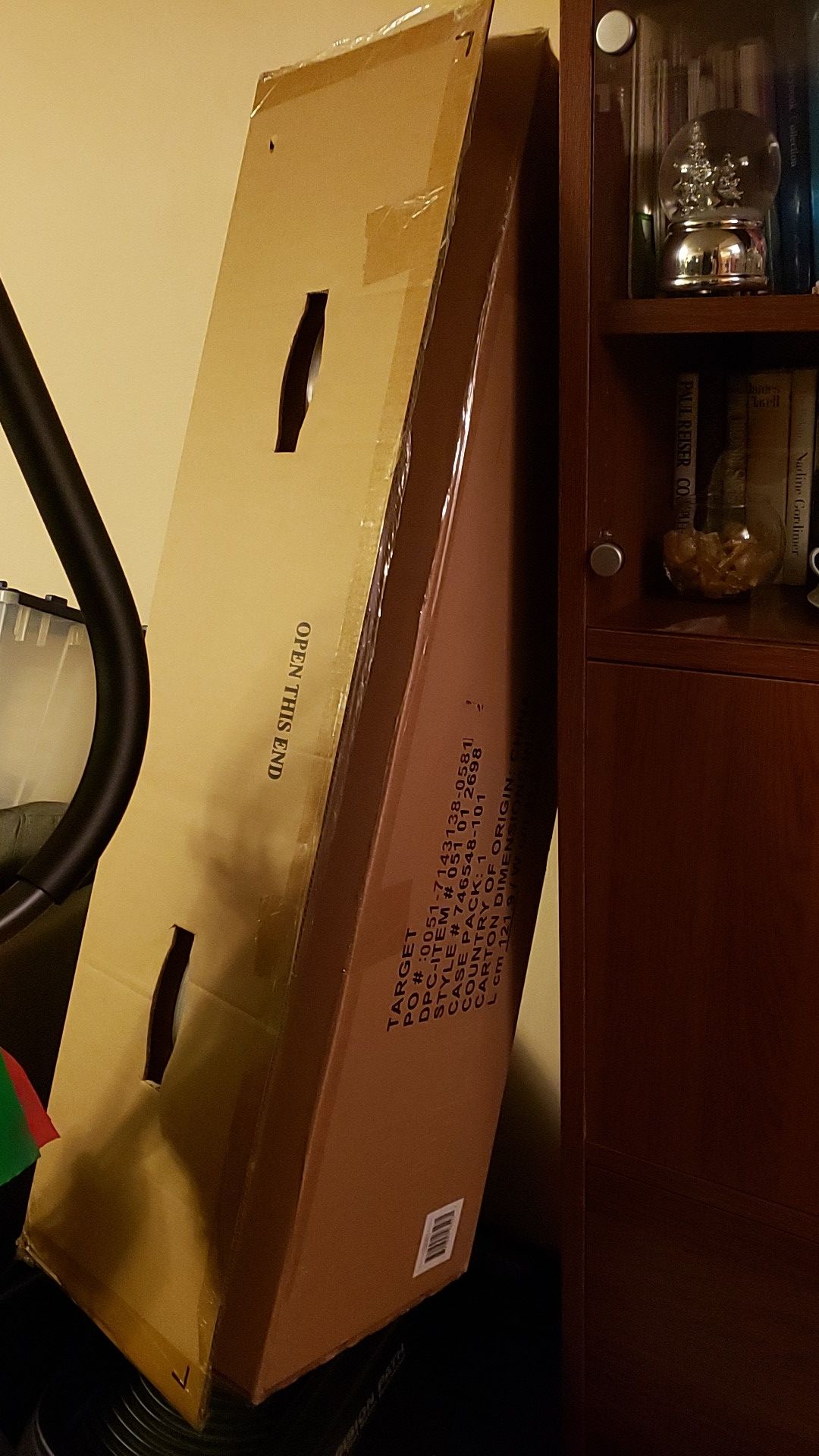 Empty Christmas tree box