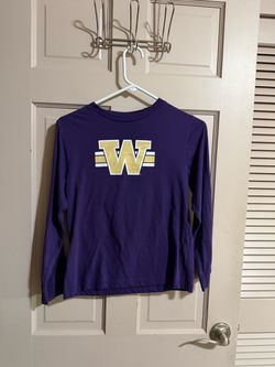 Girls Washington State Huskies Long Sleeve Shirt Purple Size YL Large Champion