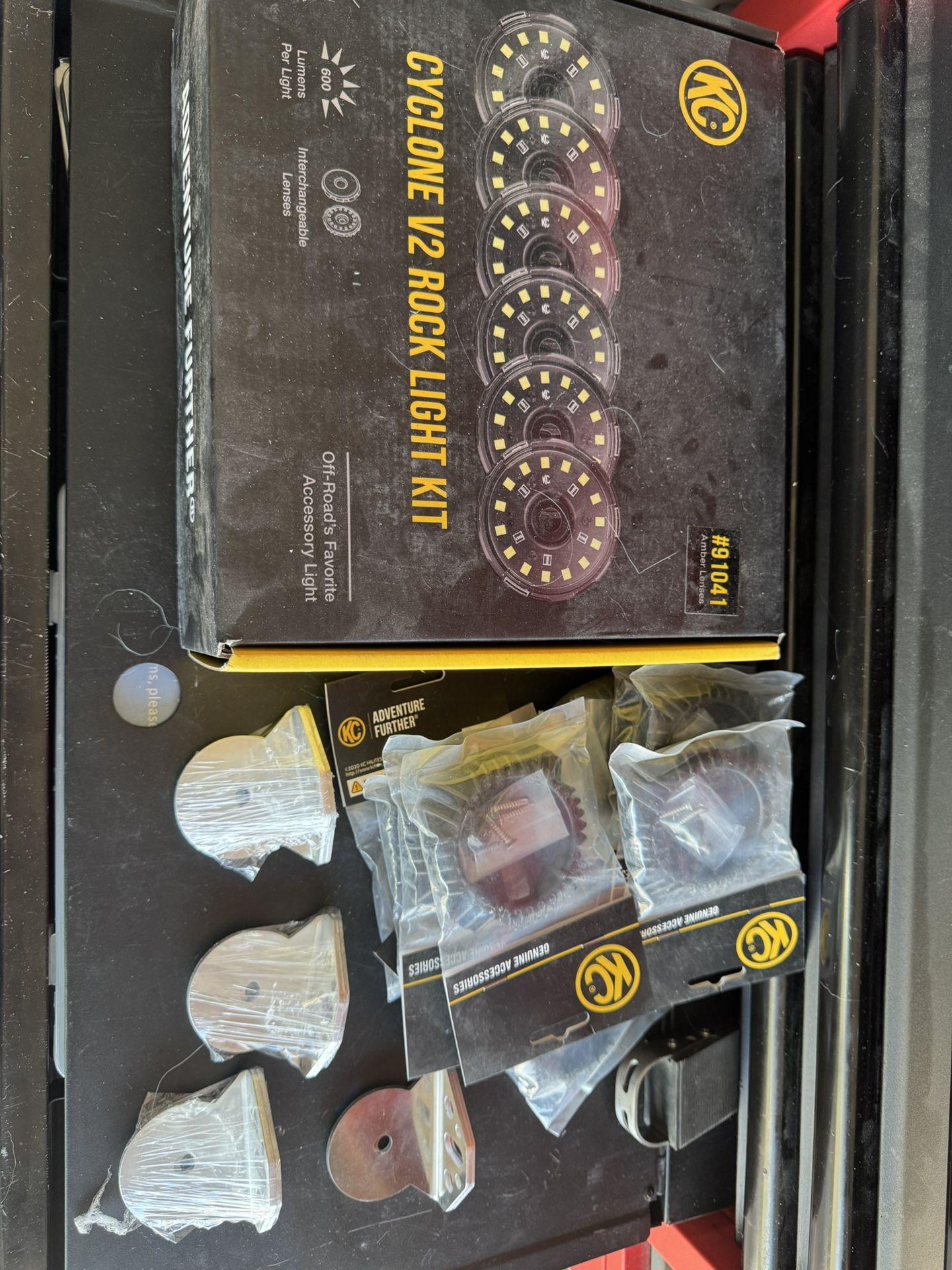 KC Cyclone Amber Rock Lights And Mounts