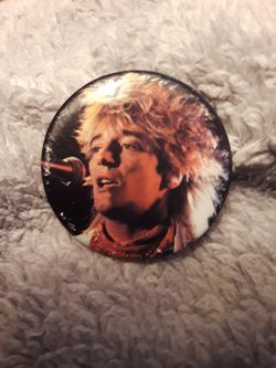 Rod Stewart bandana and button