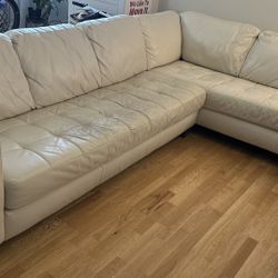 Sectional Couch - Off White Color (see Description For Dimensions; negotiable)