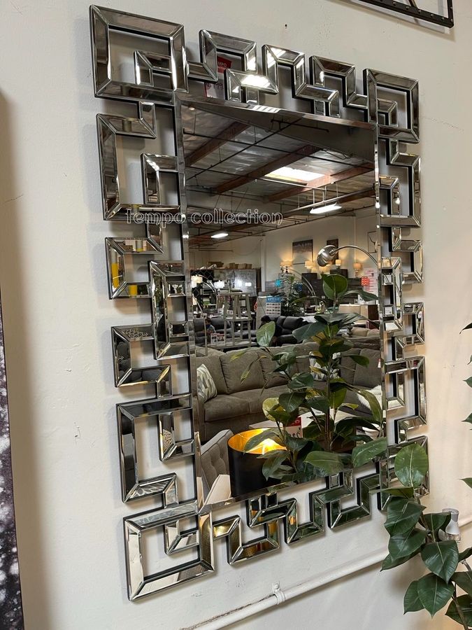 Wood Frame Wall Mirror | Brown Decorative Accent – LuxenHome Accent Mirror, Wall Mirror