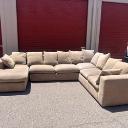 4-Piece Sectional With Chaise Cloud Couch
