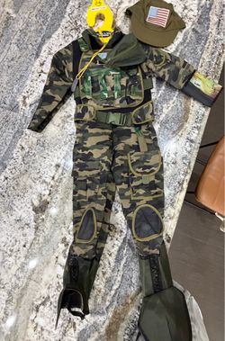 Kids Military Army Halloween Costume Set