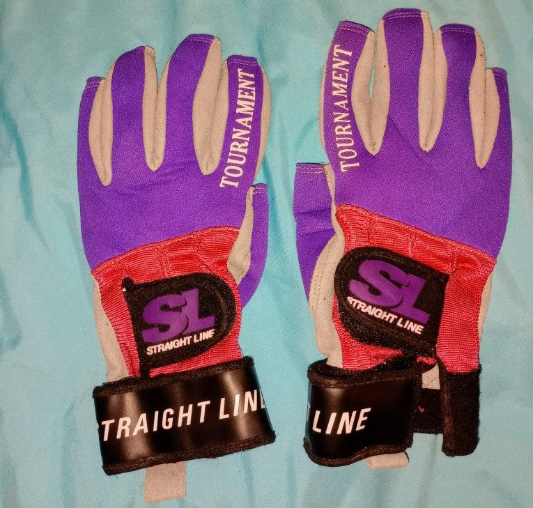 Classic New Straight Line Tournament Edition Wakeboarding Gloves Size XL  NEW Never Used Customizable 