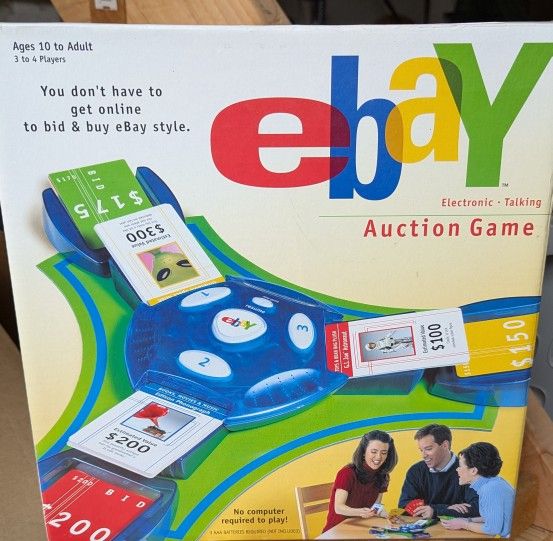 NEW EBAY ELECTRONIC TALKING AUCTION GAME 2001 PARKER BROTHERS HASBRO BOARD 