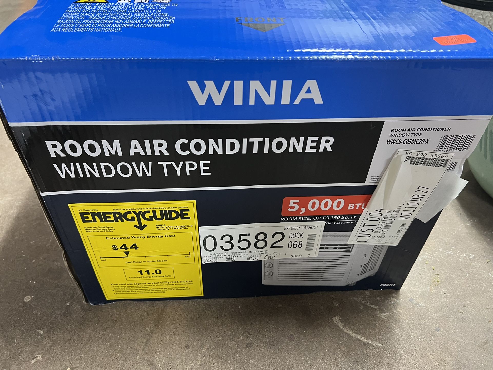 New in Box Winia 5,000 BTU WINDOW AIR CONDITIONER for Sale in