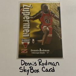 Dennis Rodman Chicago Bulls Hall of Fame Forward SkyBox Card. 