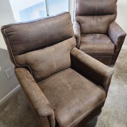 2 Recliner Chairs, RV Recliner Chairs, Brown Recliner Chairs, Living Room Chairs