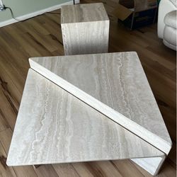 Marble 2 Tier coffee Table & End Table