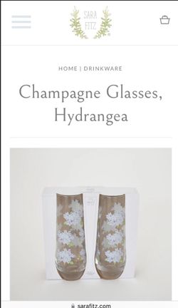 Floral Champagne Glasses Set Of 6