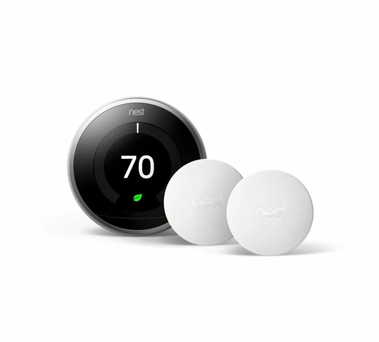 Google Nest Learning Thermostat with 2 Temperature Sensors BH1252 - New Sealed!