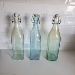 Vintage glass bottles