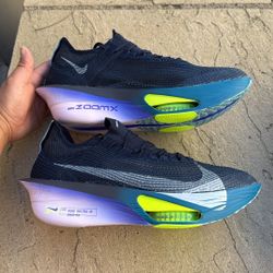 New Nike Air Zoom Alphafly Next% 3 Obsidian Navy Blue Running Shoes Men’s 12