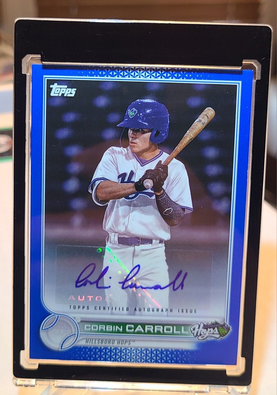 2022 TOPPS PRO DEBUT CORBIN CARROLL BLUE AUTO /150 COLOR MATCH for Sale
