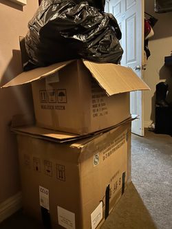 2 boxes/1 bag of used clothes