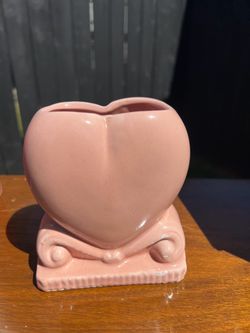 Cute pink pottery heart