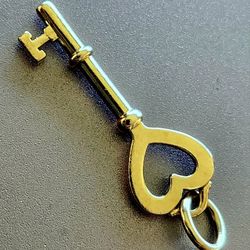 Tiffany & Co. 750 18k Yellow GOLD Skeleton Key Pendant