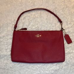 ✨Red COACH Wristlet Wallet Or Small Shoulder Bag - F12185✨