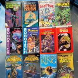 (Lot Of 12) Assorted Various Author's Sci-fi Collection Vintage Paperback Books. These vintage books have age related wear and tear. Good Condition. T