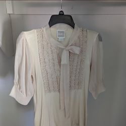 Women's Off White/Cream Lyn Evans Blouse Size Small