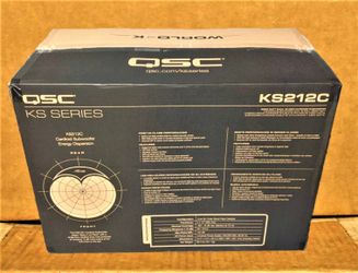 QSC Powered Subwoofer Cabinet With Caster Wheels Dual 12" Bass System 3600 Watts KS212C  🚨 Payment Options Available 🚨 No Credit Needed 🚨 