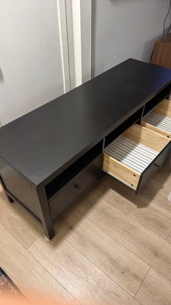 HEMNES TV stand , black-brown - IKEA