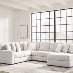 L Shape 4 Sectional Couch Gray 