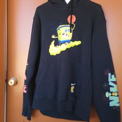 Nike Mens Kyrie x Spongebob Dri Fit Patrick Star Hoodie Black S