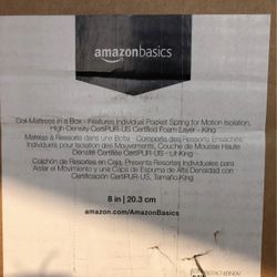 Brand New. 8” King Size Hybrid Mattress. Foam/innerspring Combination 