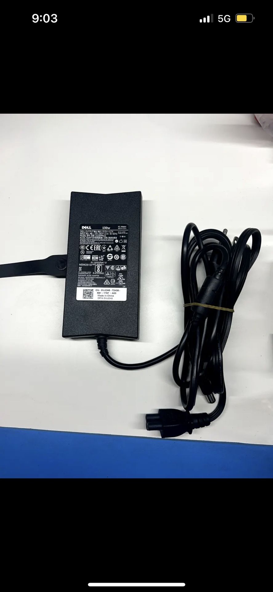 Dell 130W LA130PM121 AC/DC Power Adapter Charger 19.5v 6.7a for Dell Inspiron